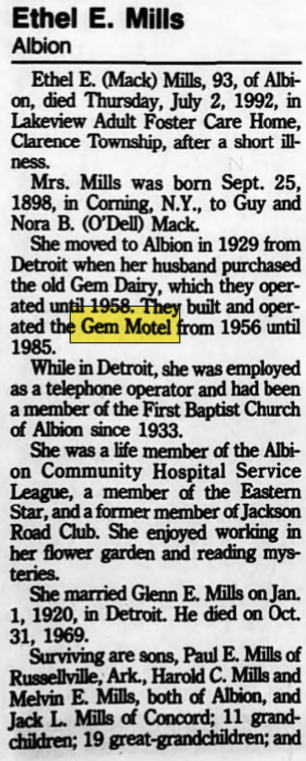 Gem Motel - 1992 Former Operator Passes Away (newer photo)